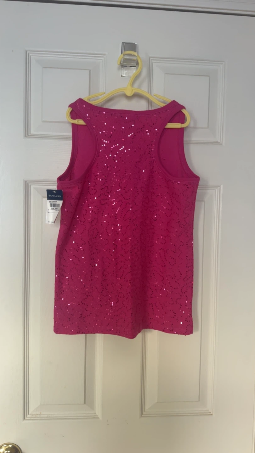 Ralph Lauren Girls Pink Sequin Tank Top - photo 2