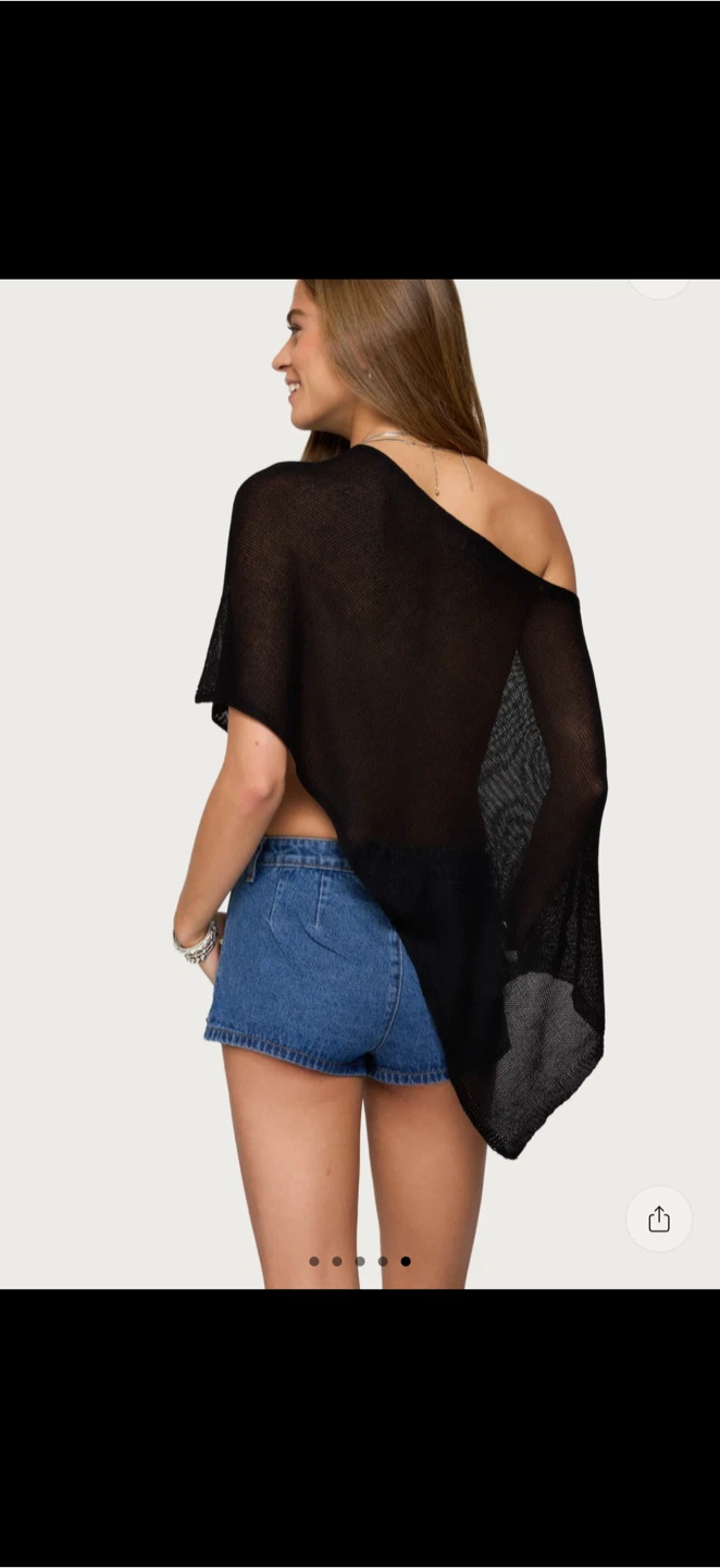 Azalia Asymmetric Knit Poncho - photo 4