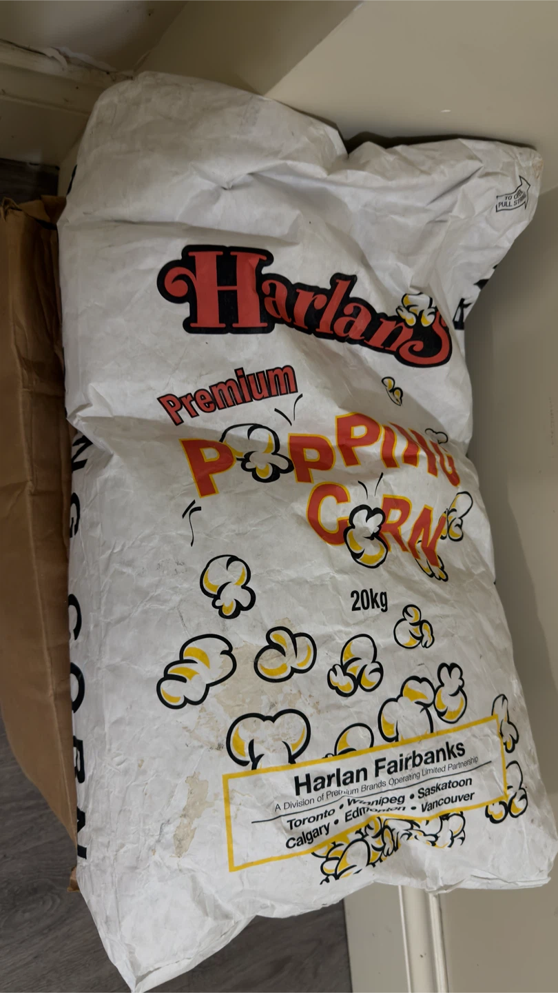 Harlan's Premium Popping Corn 20kg Bag
