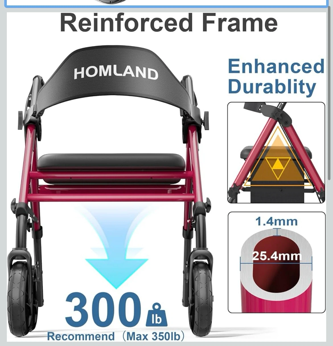 HOMLAND Walker with Seat - photo 2
