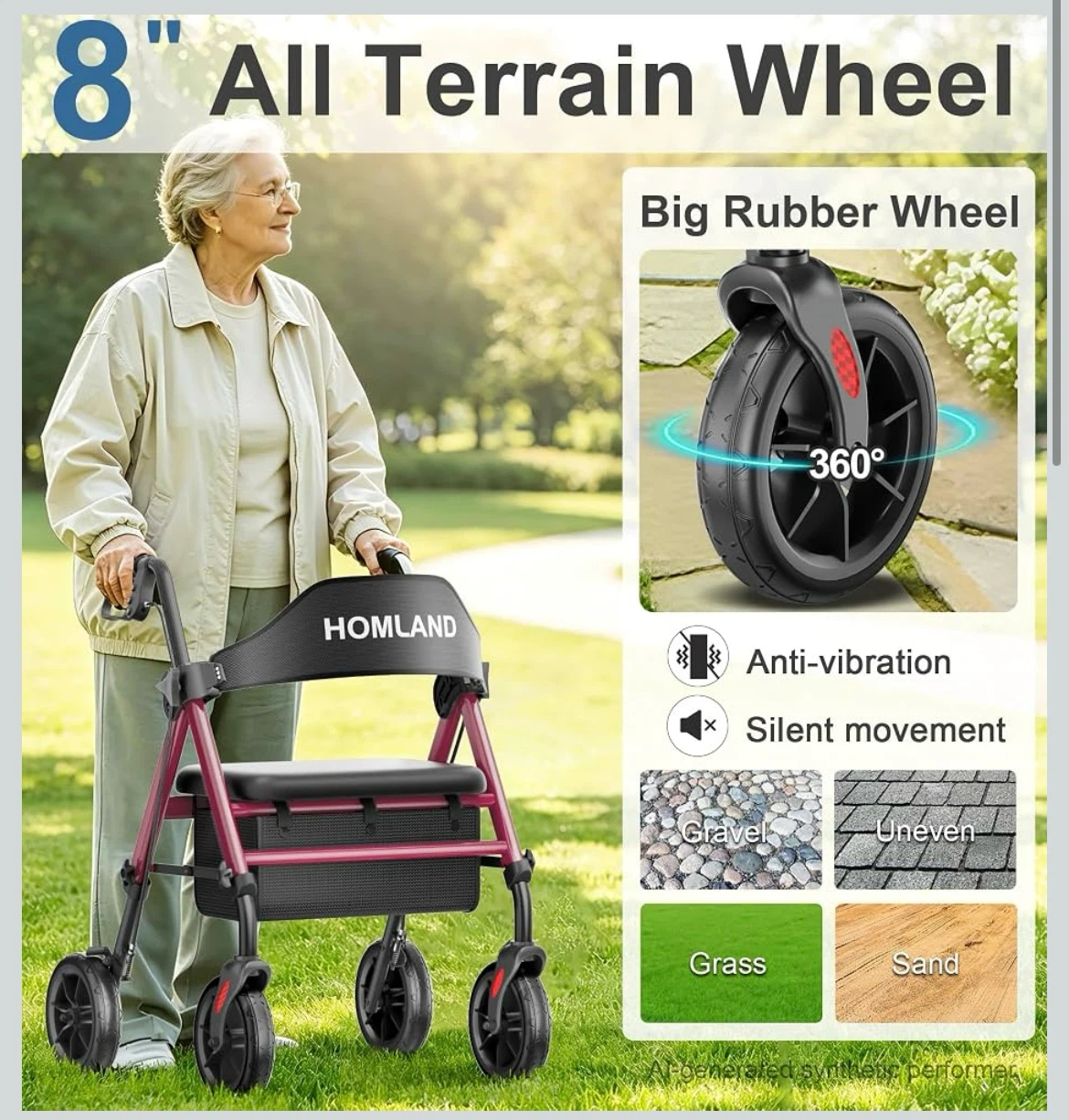 HOMLAND Walker with Seat - photo 3