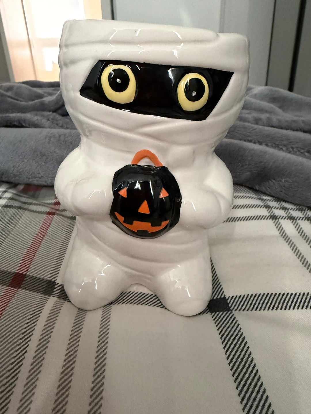 Ceramic Mummy Candle Decor