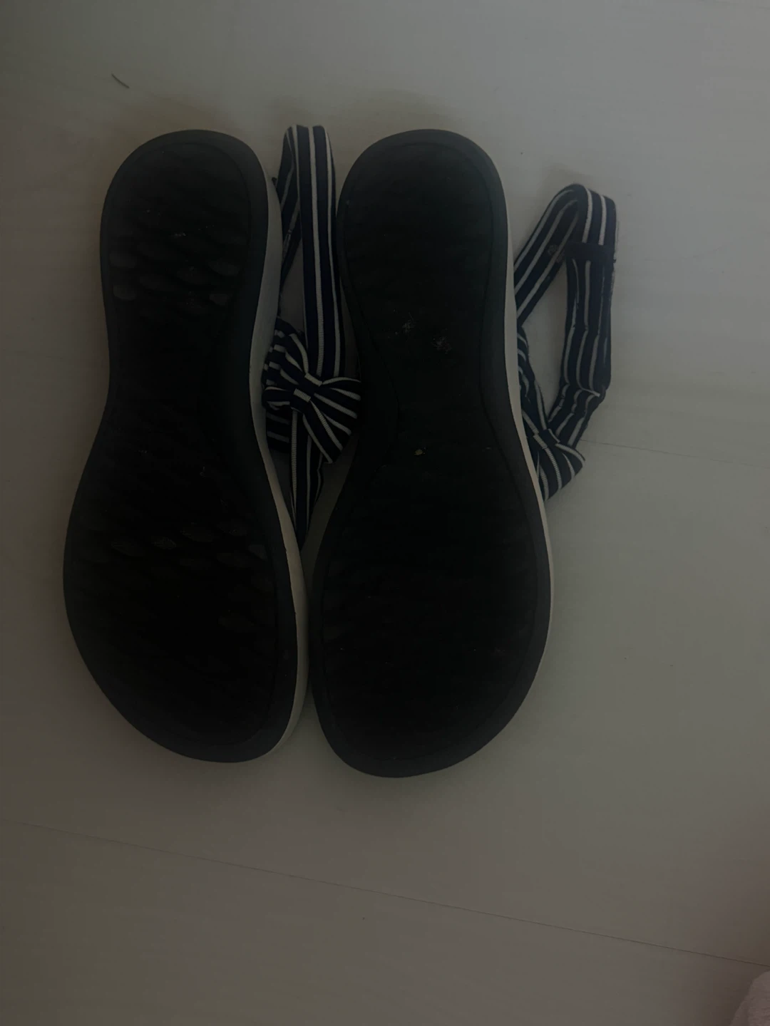 (Need gone)Clarks Cloudsteppers Navy Striped Sandals - photo 3
