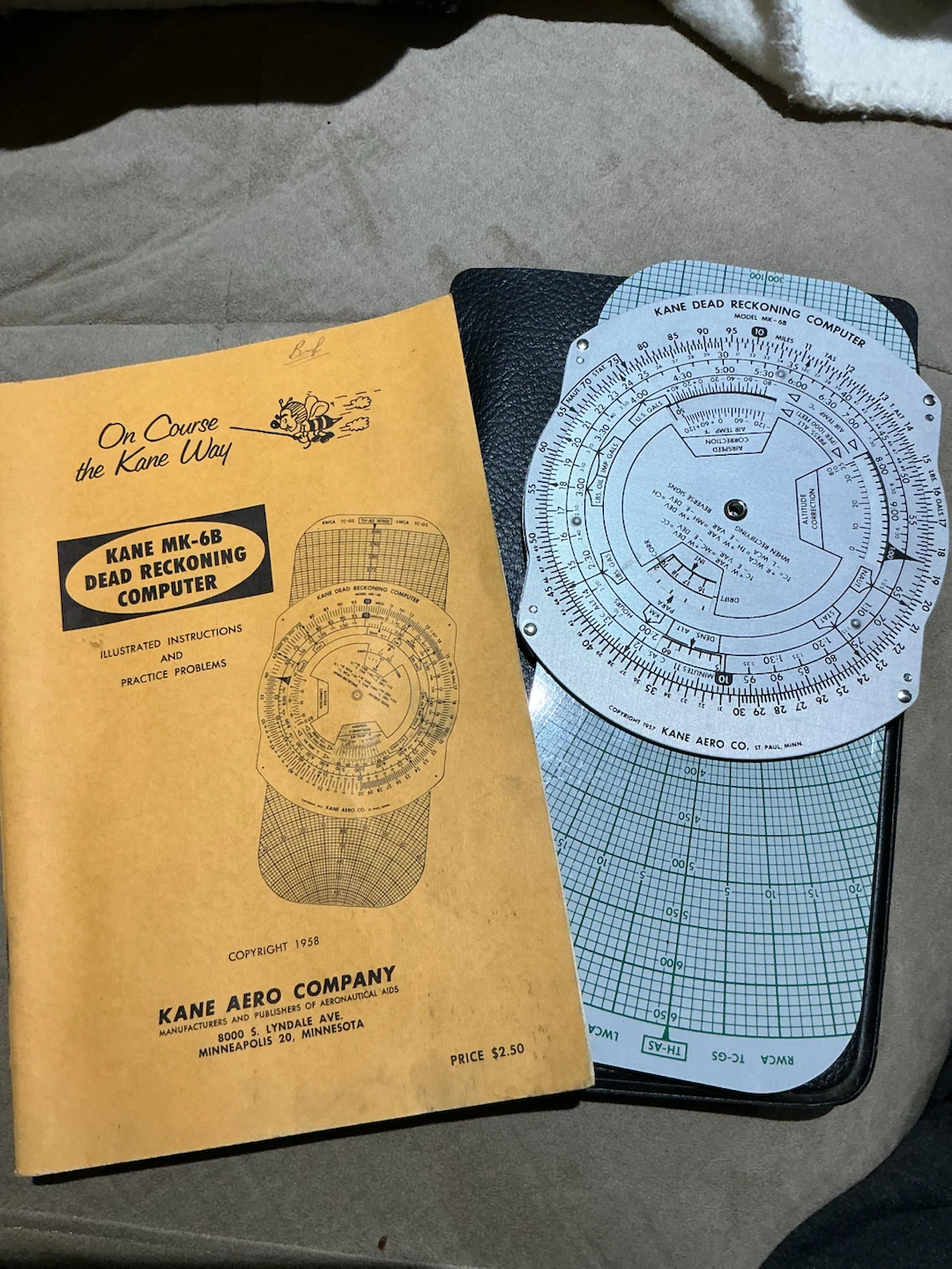 Kane MK-6B Dead Reckoning Computer with Case and Manual