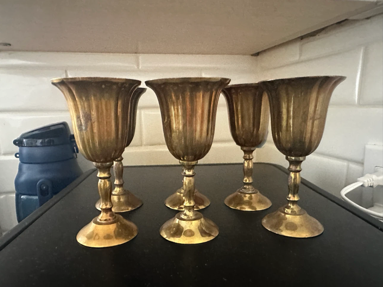 Set of 6 Brass Goblets - photo 3