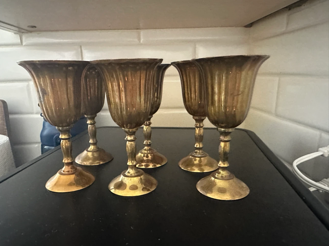 Set of 6 Brass Goblets - photo 4