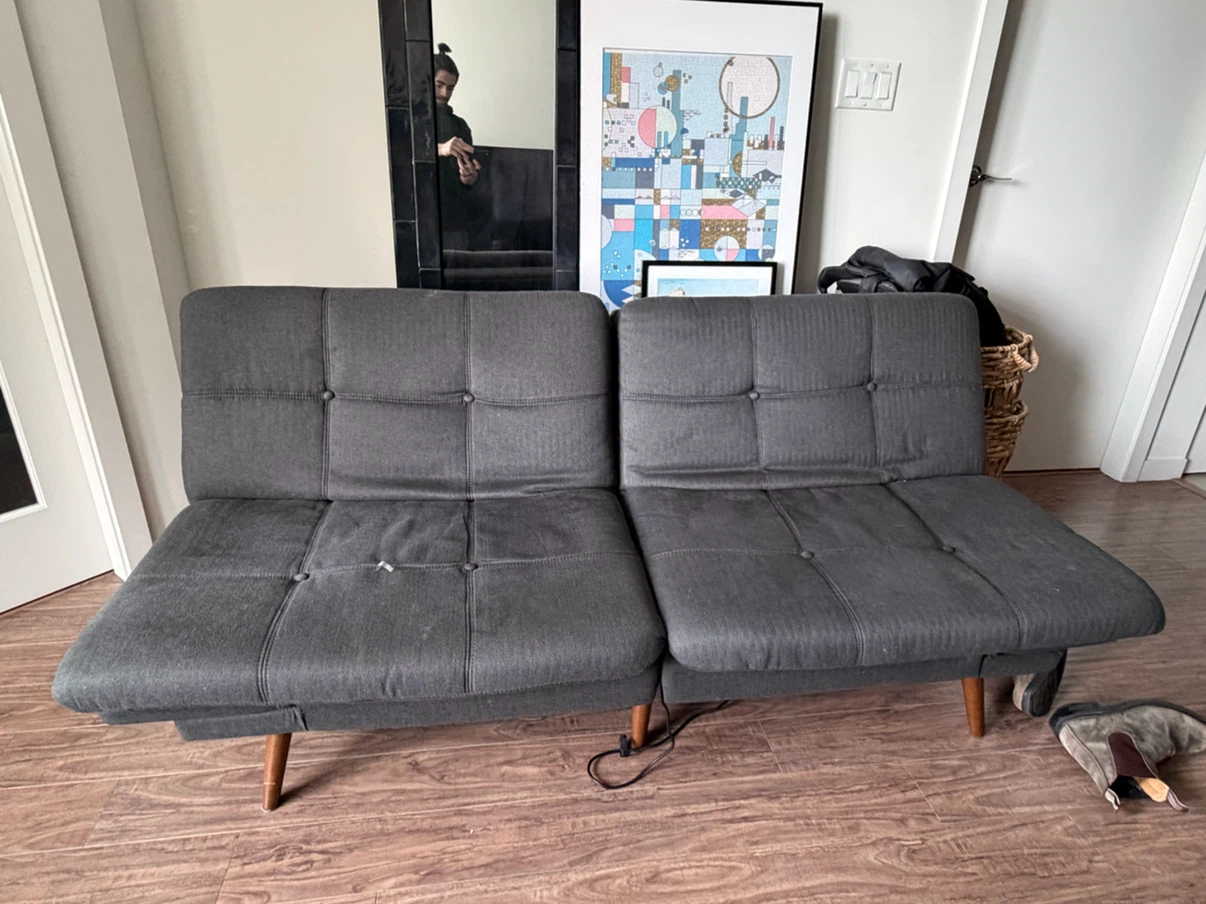 Grey Futon Sofa Bed