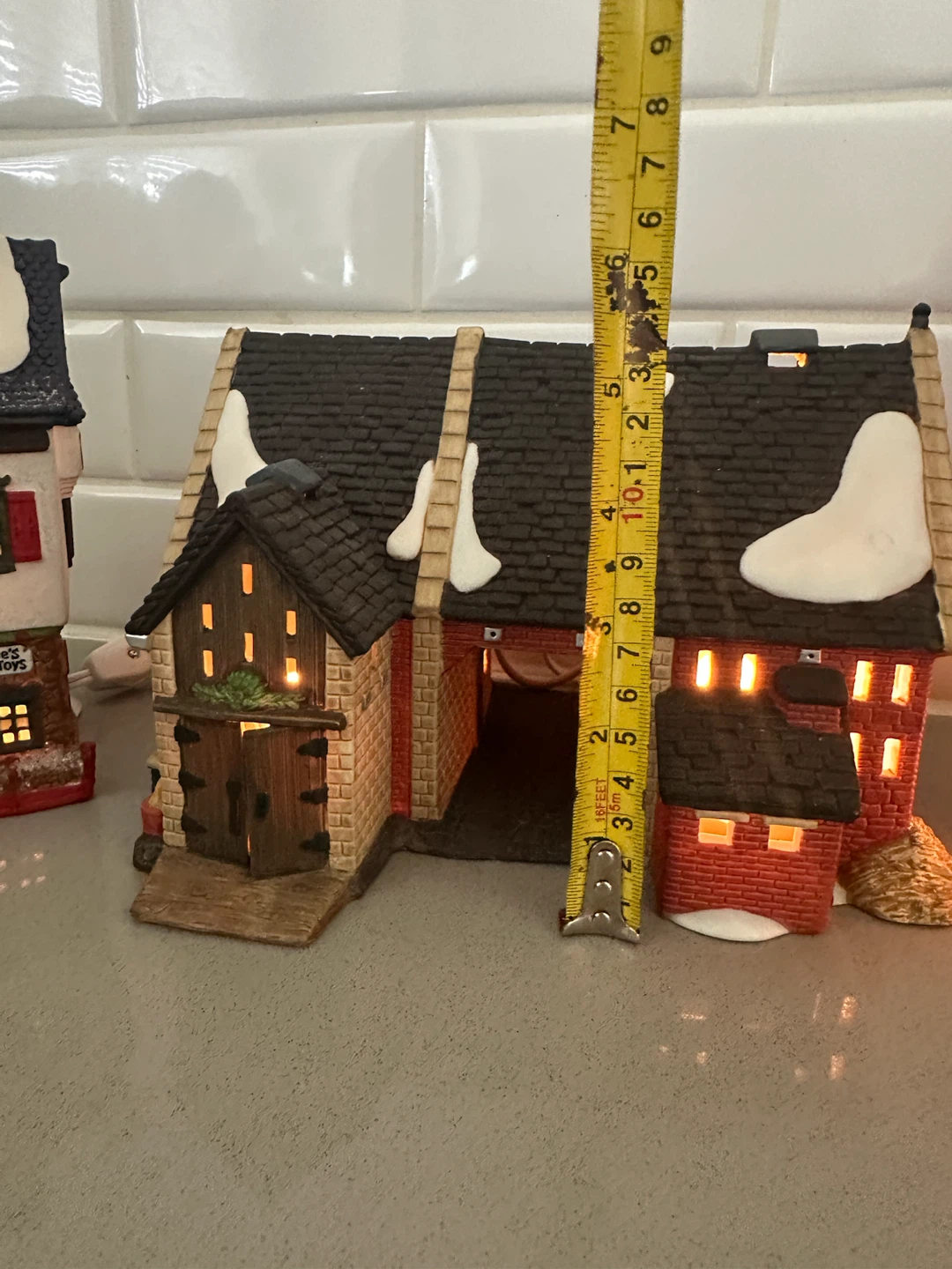 Set of 3 Light-Up Christmas Village Houses - photo 3