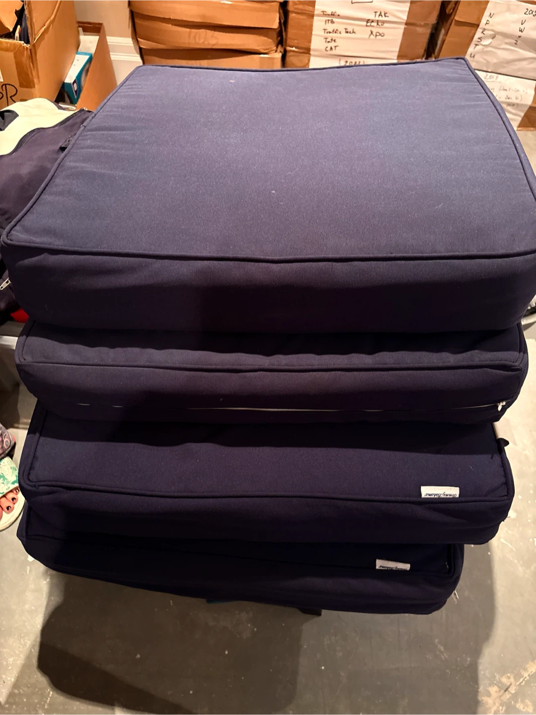 Navy Blue Outdoor Cushions - Set of 4 - photo 2