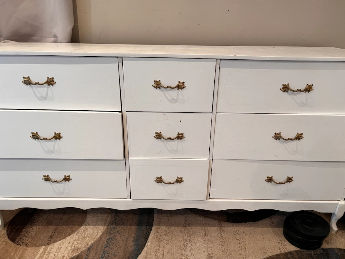 White Dresser with 9 Drawers - photo 3