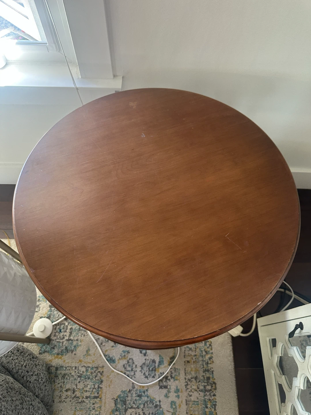 Two-Tiered Wooden Round Accent Table - photo 4