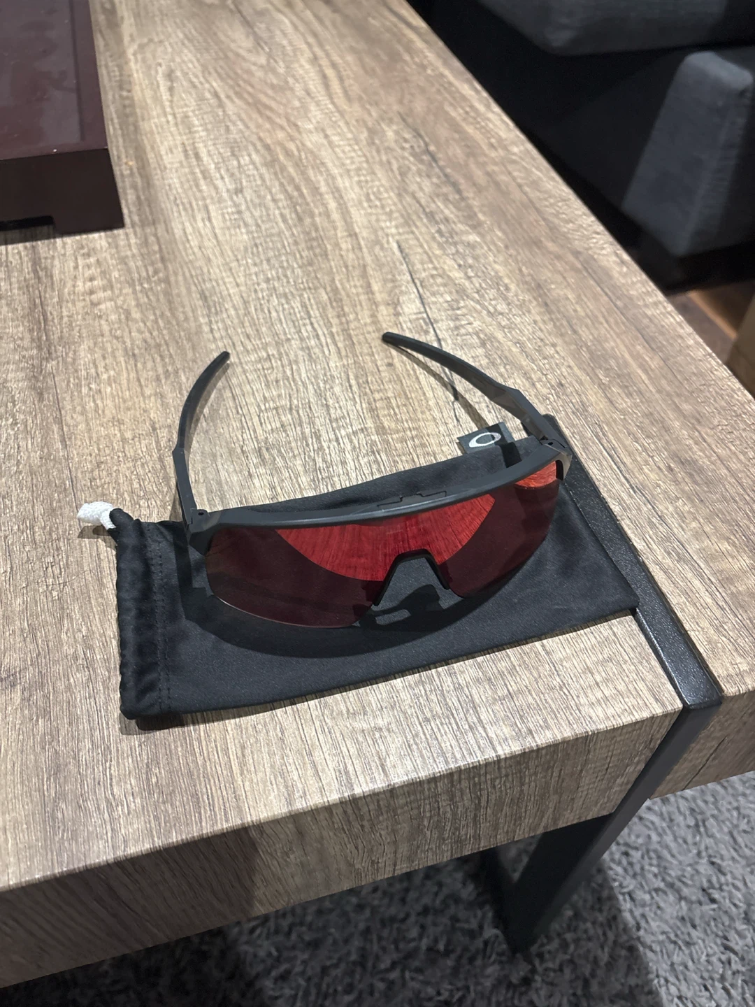 Oakley Sunglasses with Red Lenses and Black Frame - photo 2