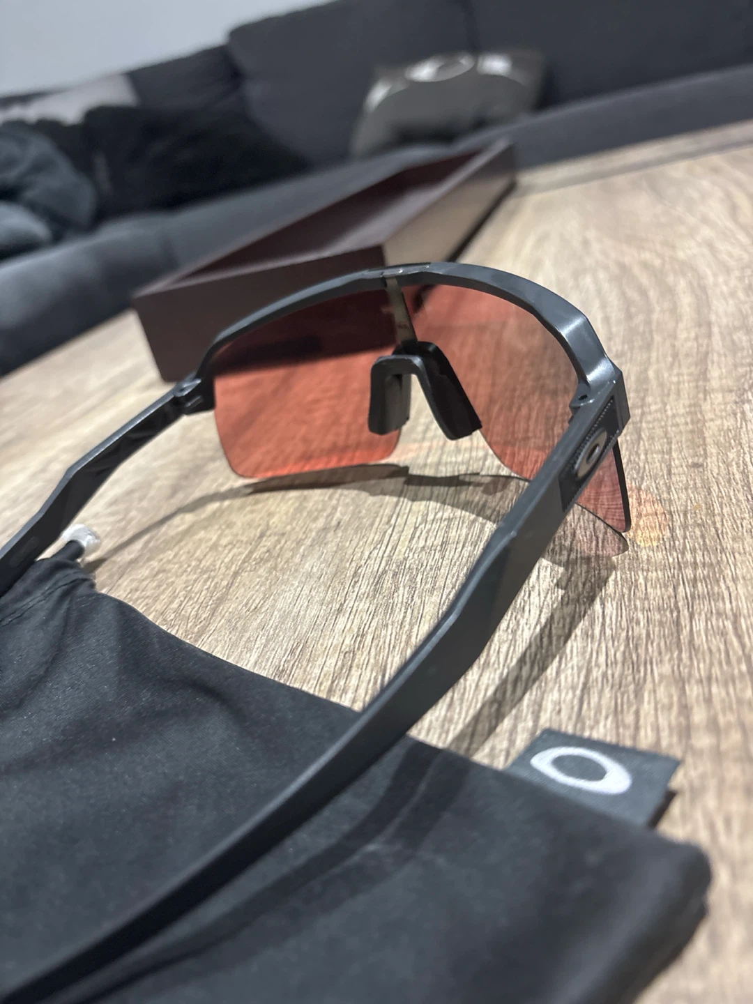 Oakley Sunglasses with Red Lenses and Black Frame - photo 3