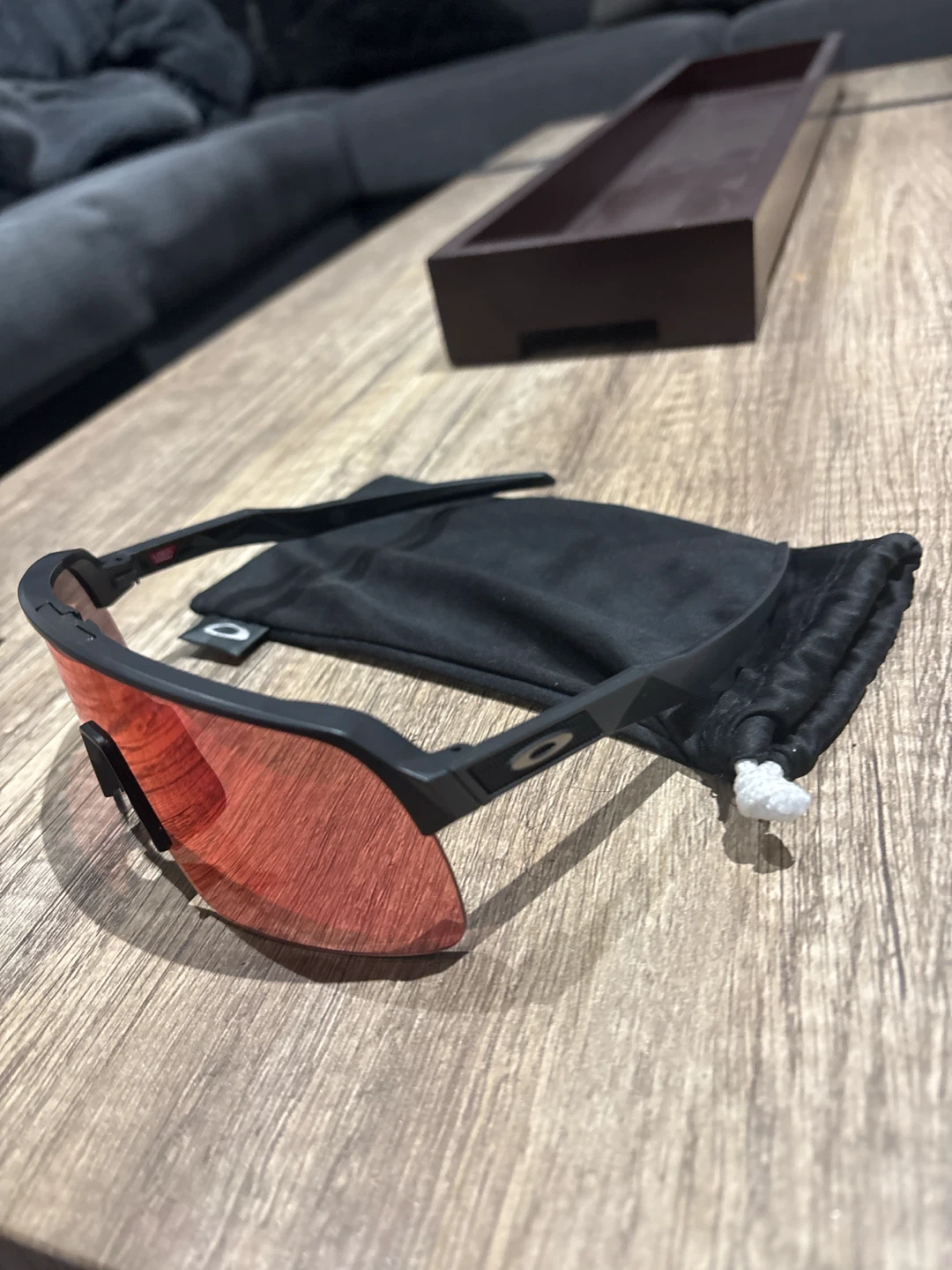 Oakley Sunglasses with Red Lenses and Black Frame - photo 4
