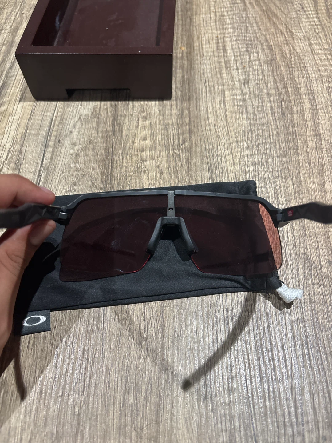 Oakley Sunglasses with Red Lenses and Black Frame - photo 5