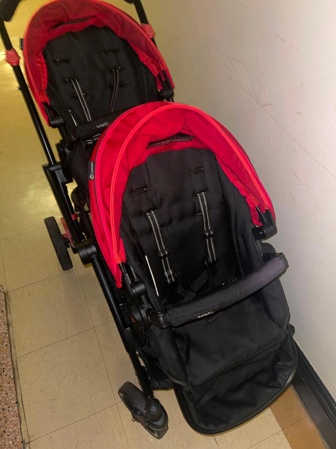 Contours Options Double Stroller - Red - photo 5