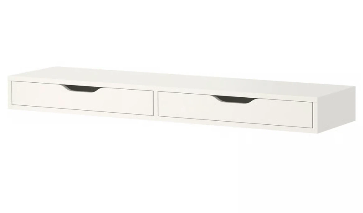 IKEA EKBY ALEX Wall Shelf with Drawers + 3 SANDSHULT Brackets - photo 5