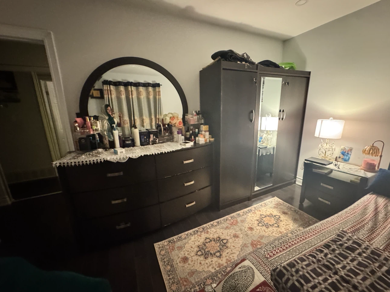 Dark Brown Dresser with Mirror - photo 2