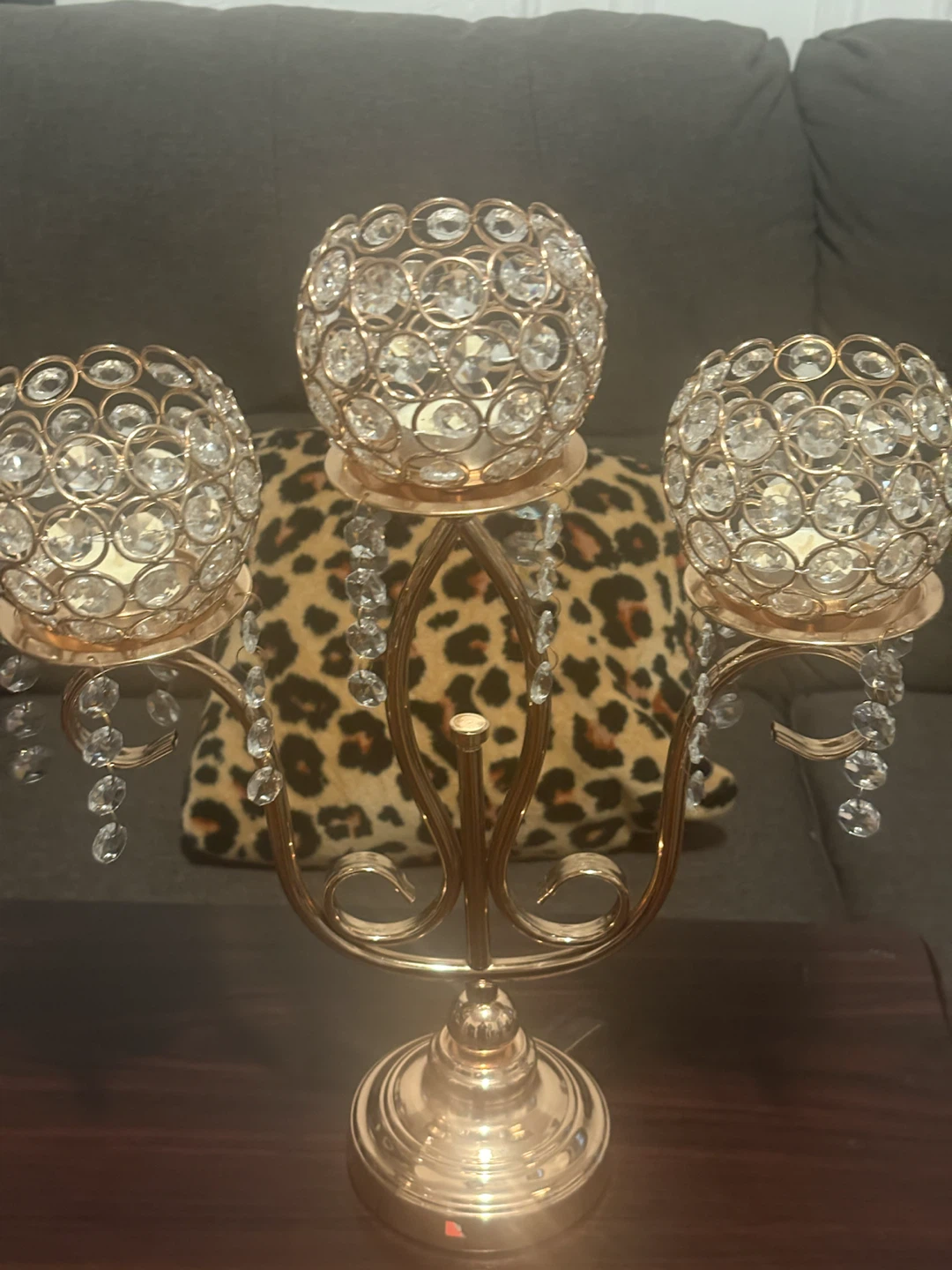 Gold Crystal Candelabra