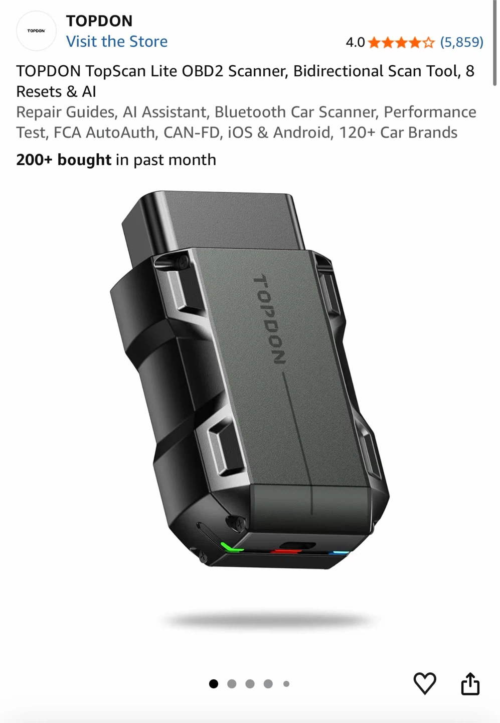 TOPDON TopScan Lite OBD2 Scanner