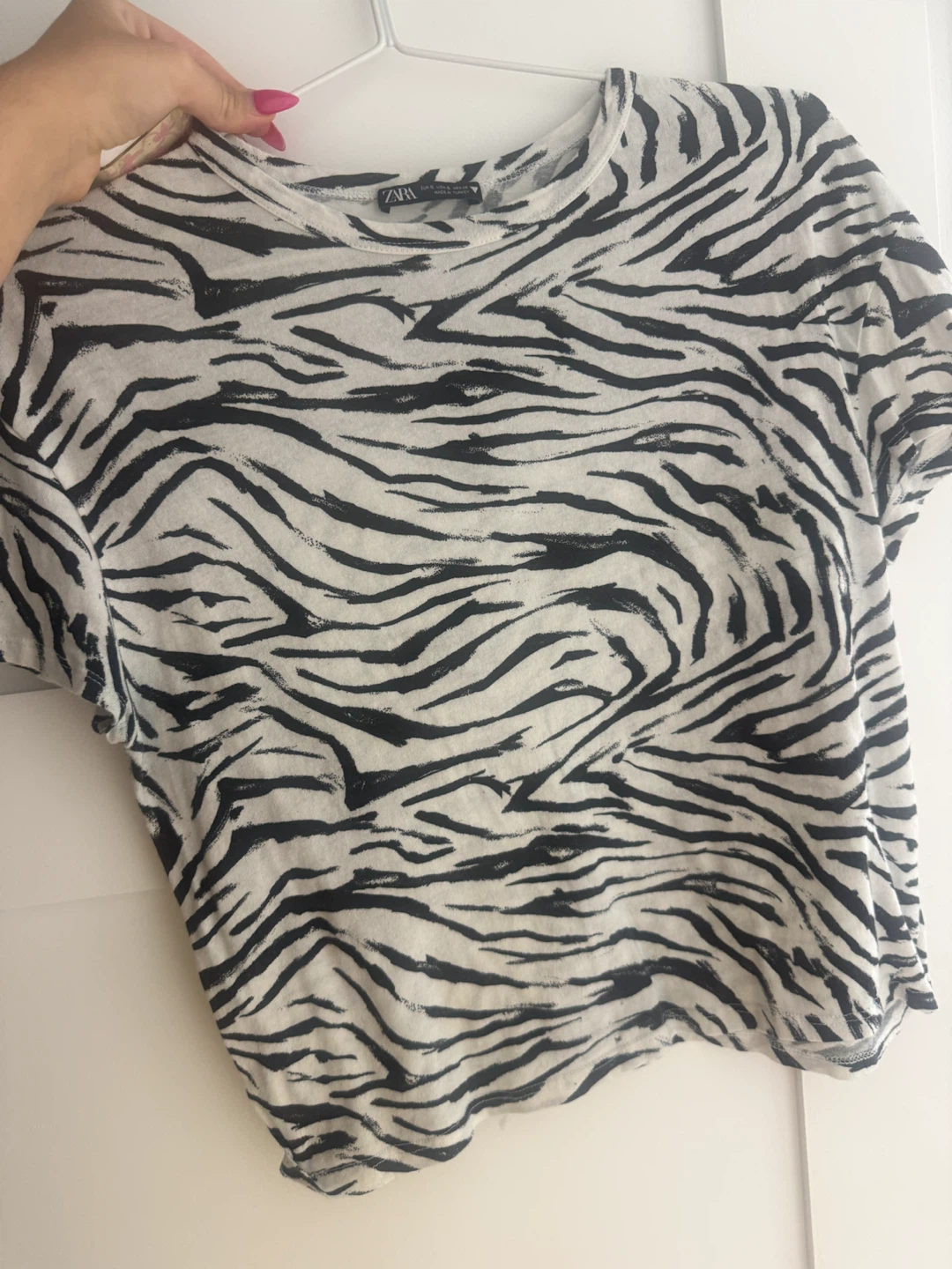 ZARA Zebra Print T-Shirt - Size S
