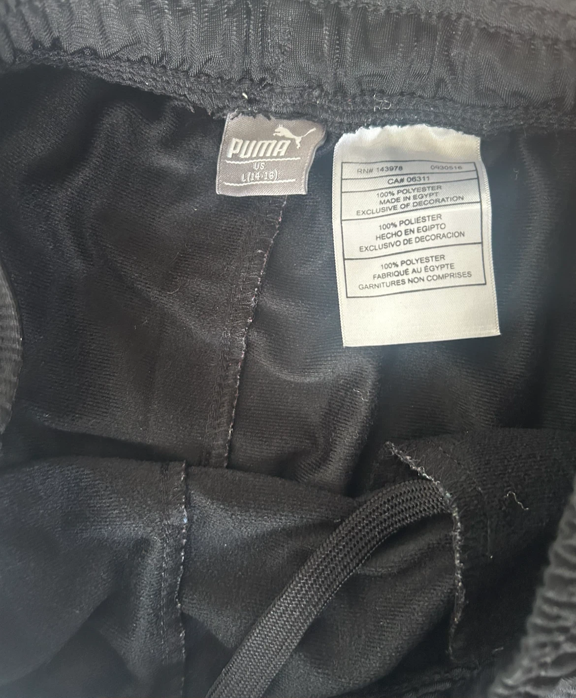 Puma Black Track Pants - Youth Large (L/G) - photo 3