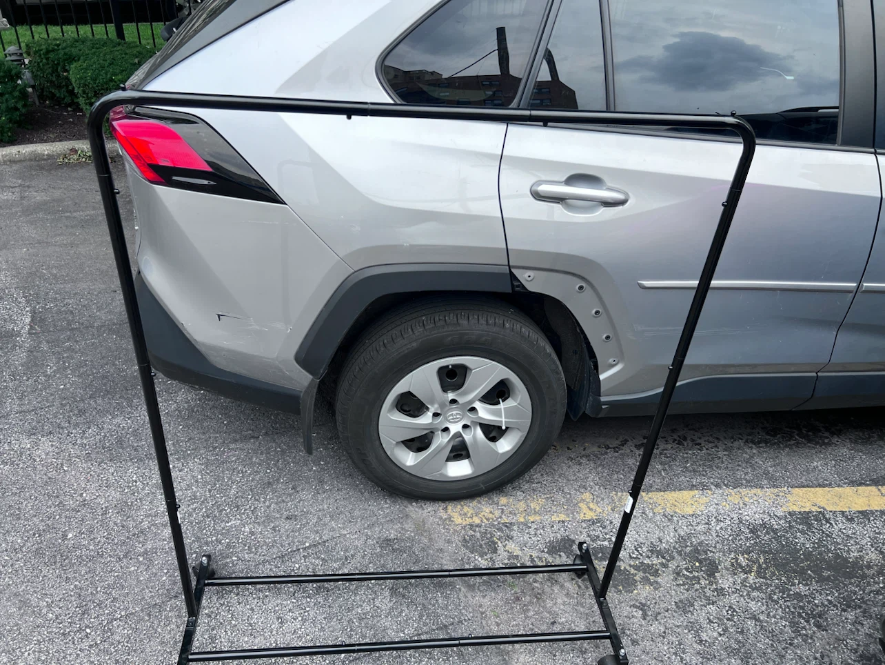 Black Metal Rolling Garment Rack - photo 2