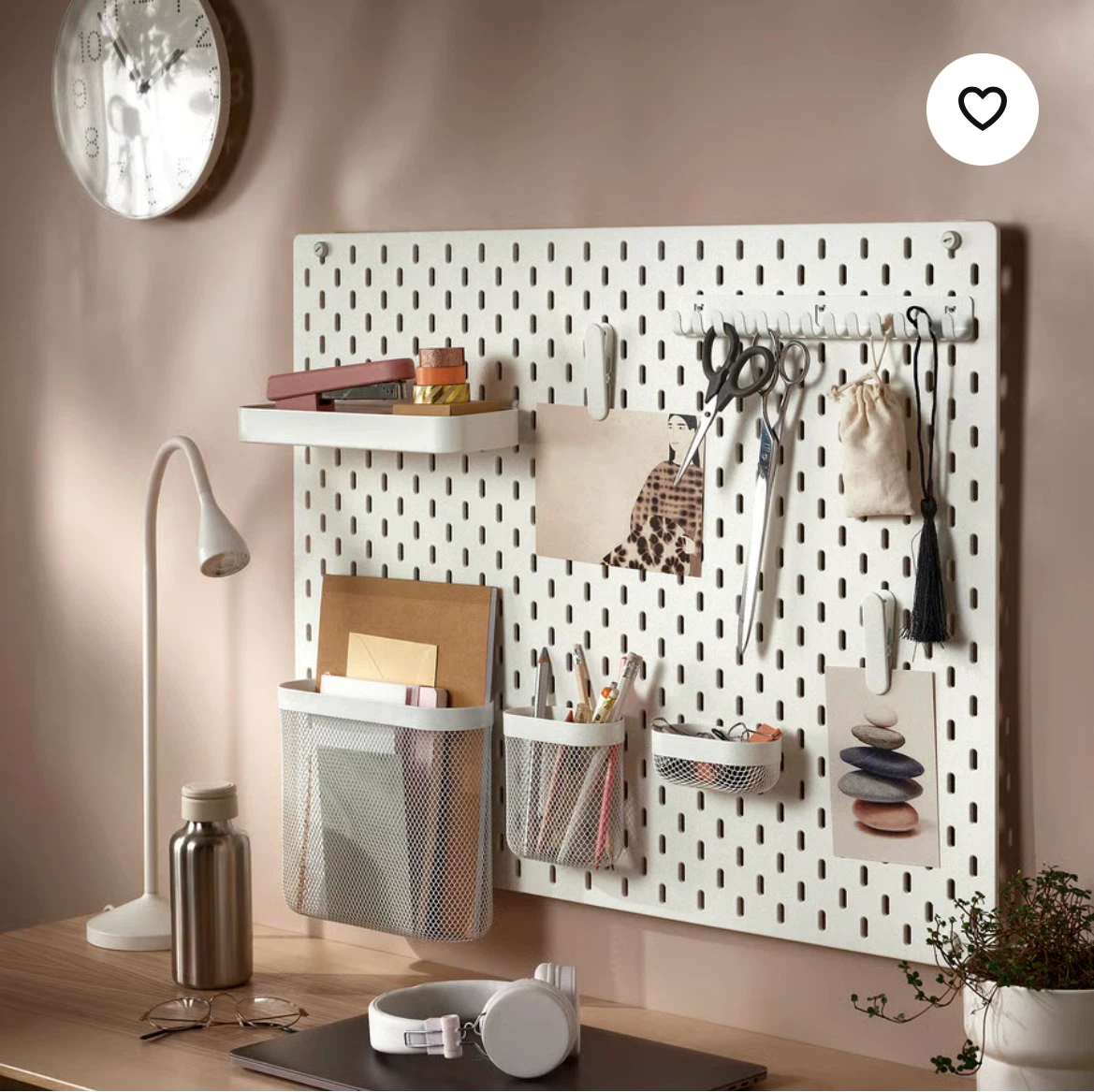 IKEA SKÅDIS White Pegboard 56 × 56 cm