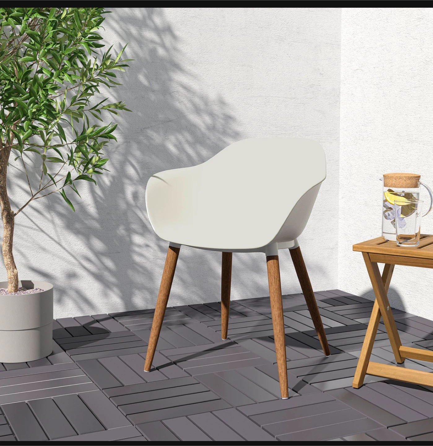 IKEA White Gronsta Armchair Indoor/Outdoor - photo 5