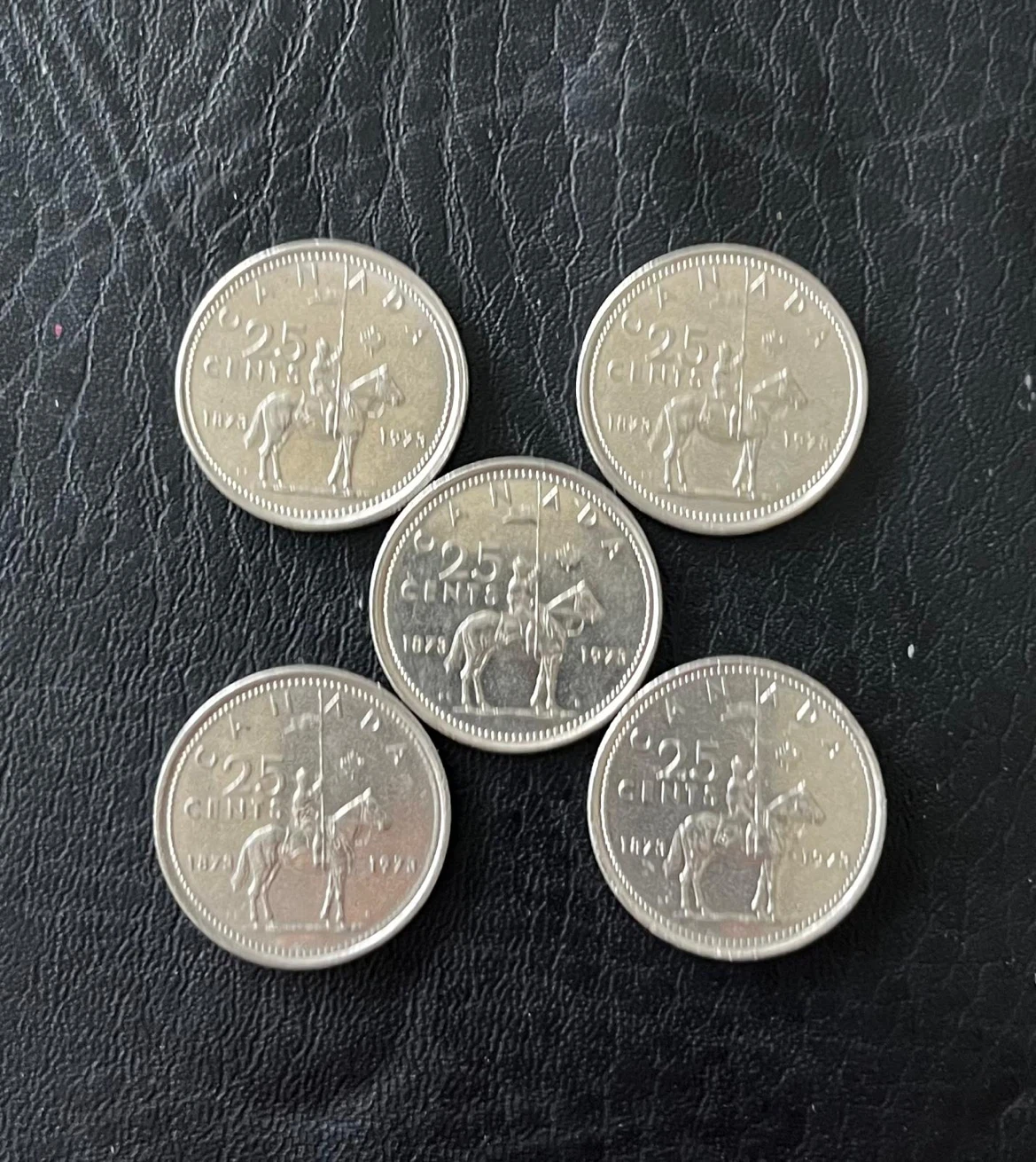 1873 -1973 police 👮 officer Canadian 25 Cent Coins