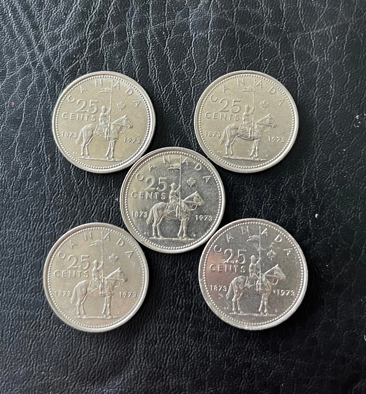 1873 -1973 police 👮 officer Canadian 25 Cent Coins - photo 3