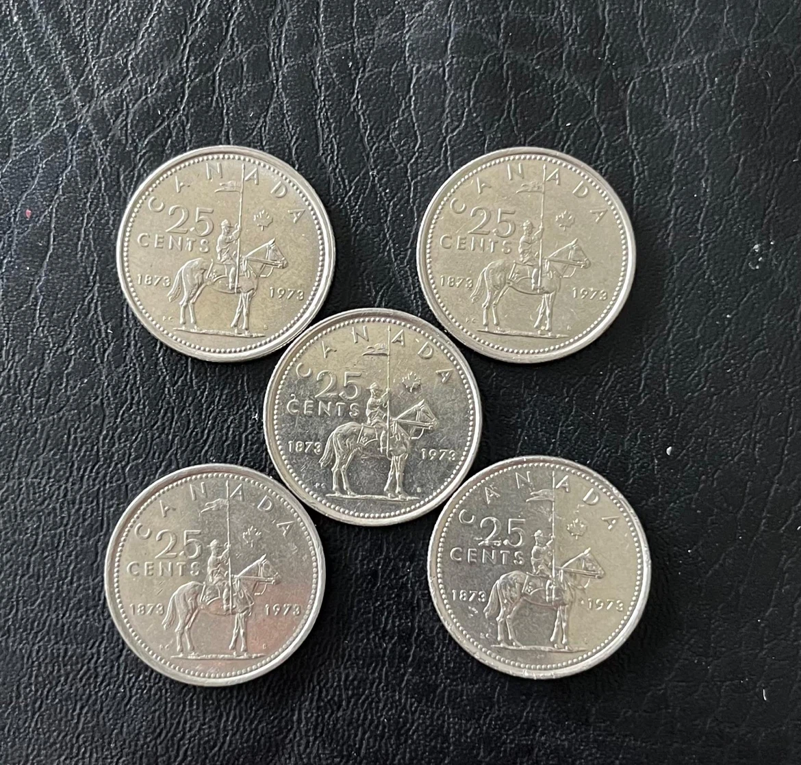 1873 -1973 police 👮 officer Canadian 25 Cent Coins - photo 5
