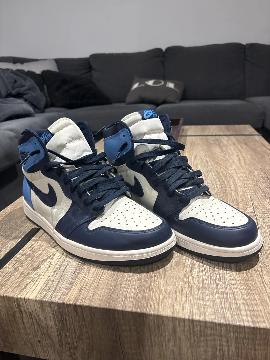 Air Jordan 1 Obsidian Blue worn twice