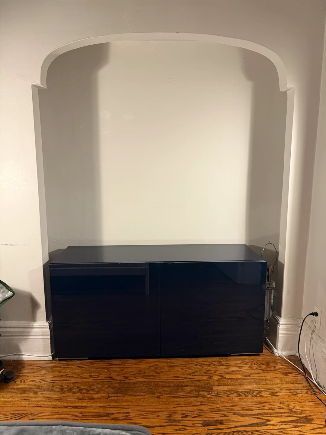 CB2 Dark Blue Storage Cabinet - photo 2