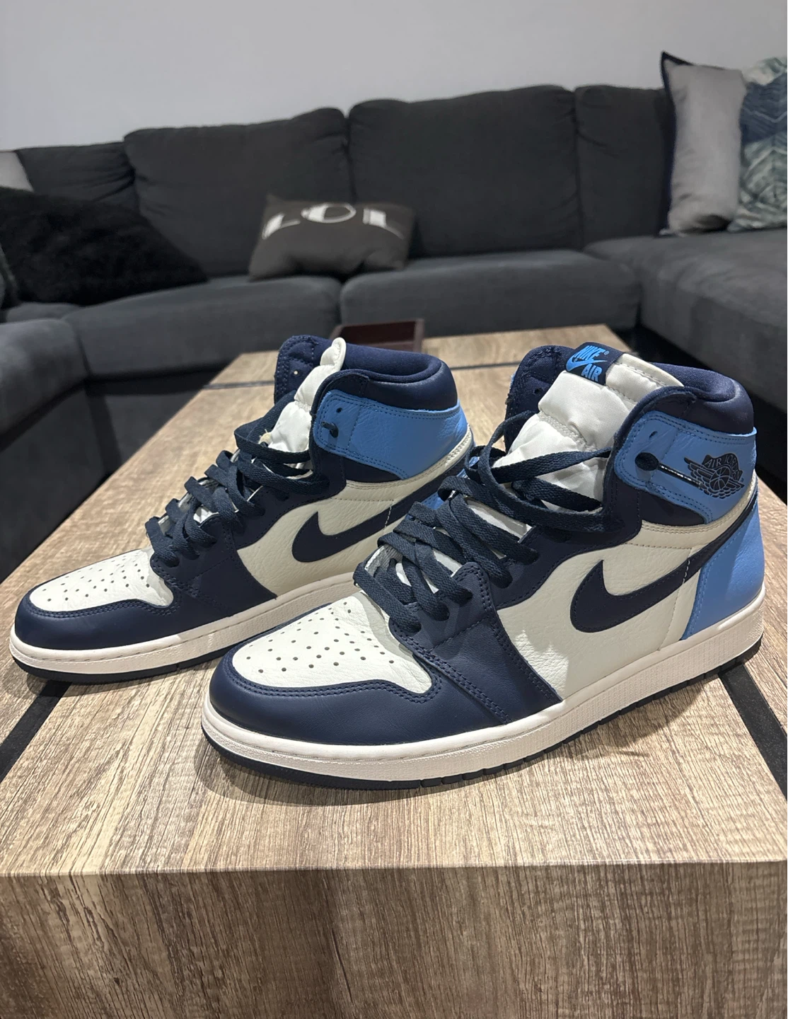 Air Jordan 1 Obsidian Blue worn twice - photo 2