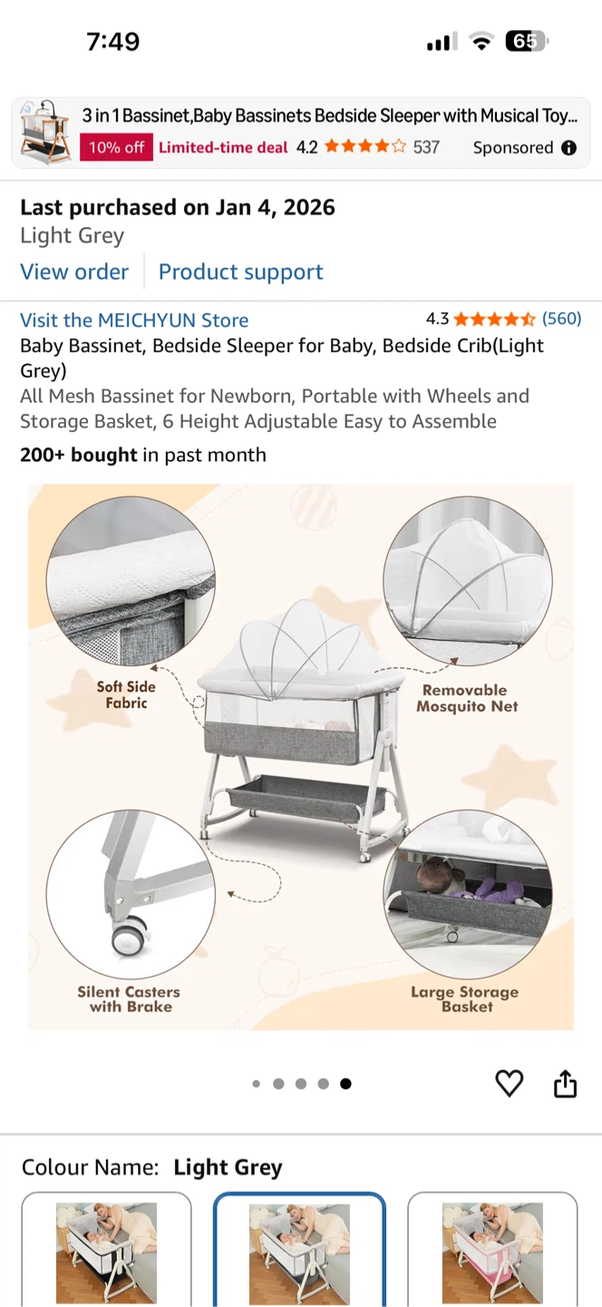Baby Bassinet Bedside sleeper