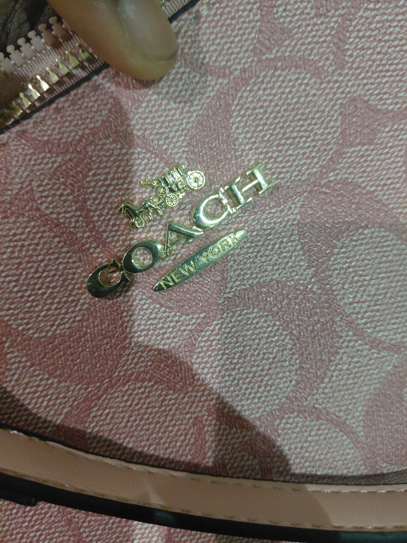 Coach Pink Monogram Shoulder Bag - photo 4