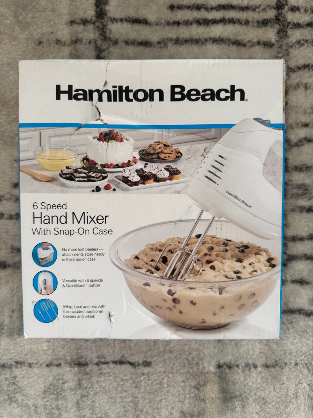 Hamilton Beach 6 Speed Hand Mixer with Snap-On Case