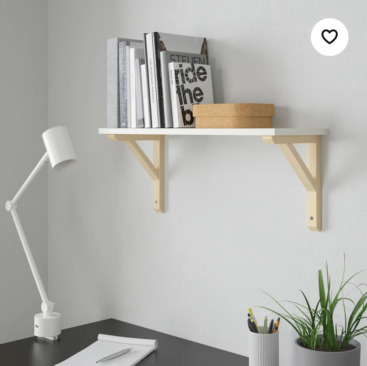 IKEA BURHULT / SANDSHULT Wall Shelf – White/Aspen - photo 3