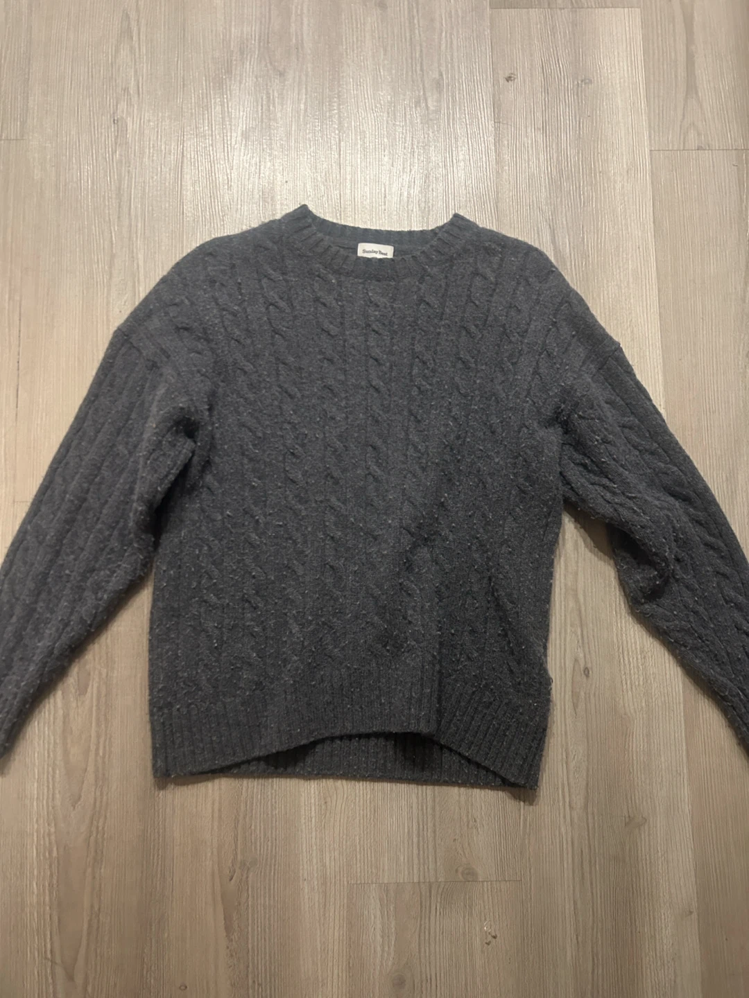 Sunday Best Grey Cable Knit Sweater