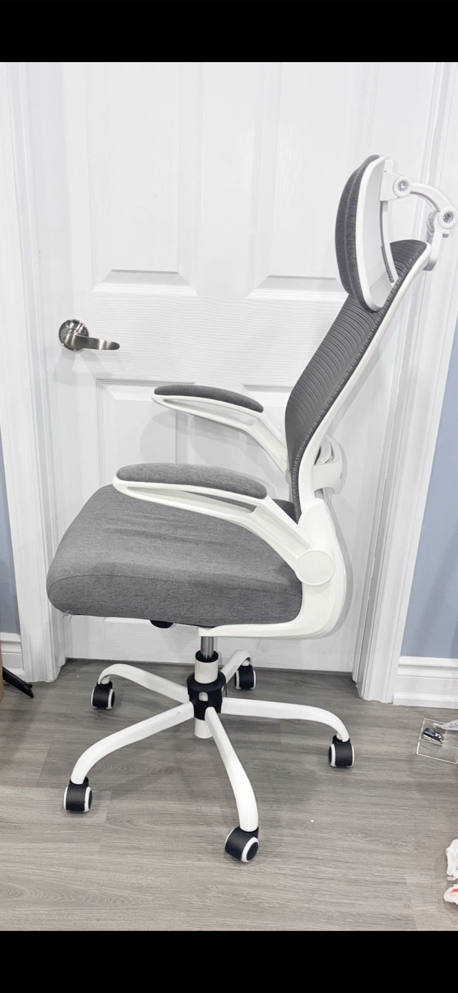 Mimoglad Ergonomic Office Chair – White & Light Gray - photo 2