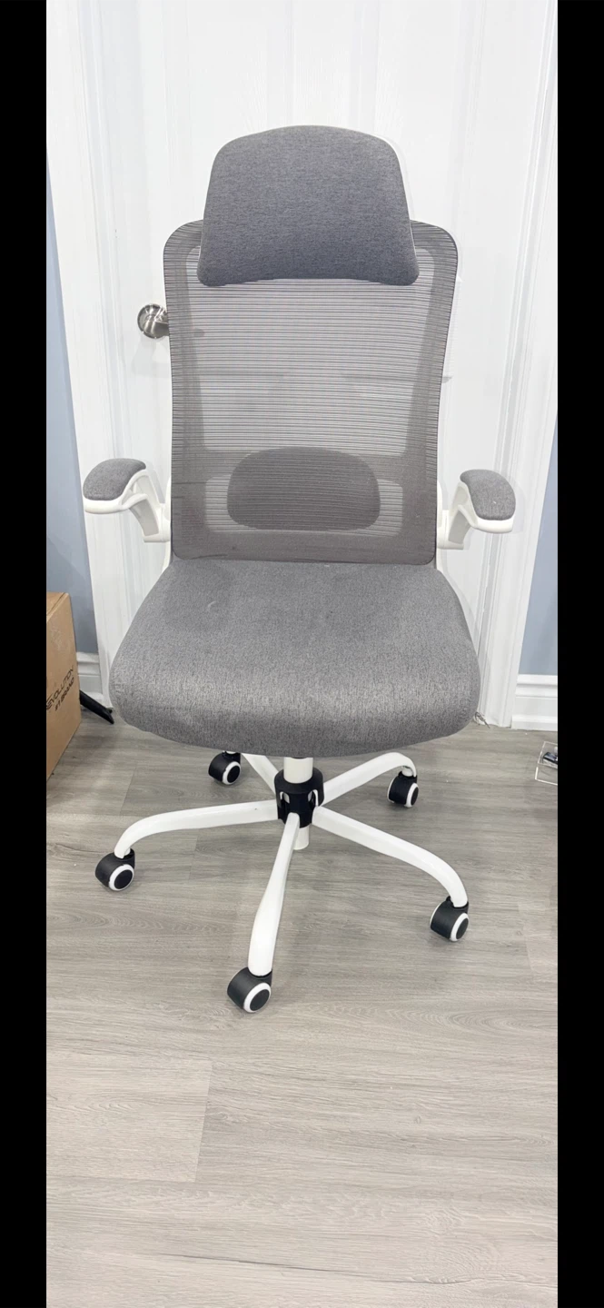 Mimoglad Ergonomic Office Chair – White & Light Gray - photo 3