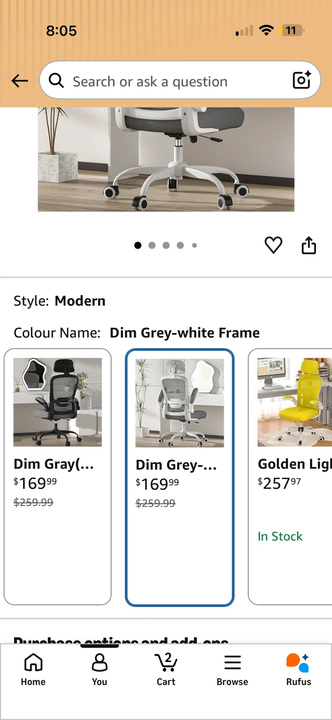 Mimoglad Ergonomic Office Chair – White & Light Gray - photo 4