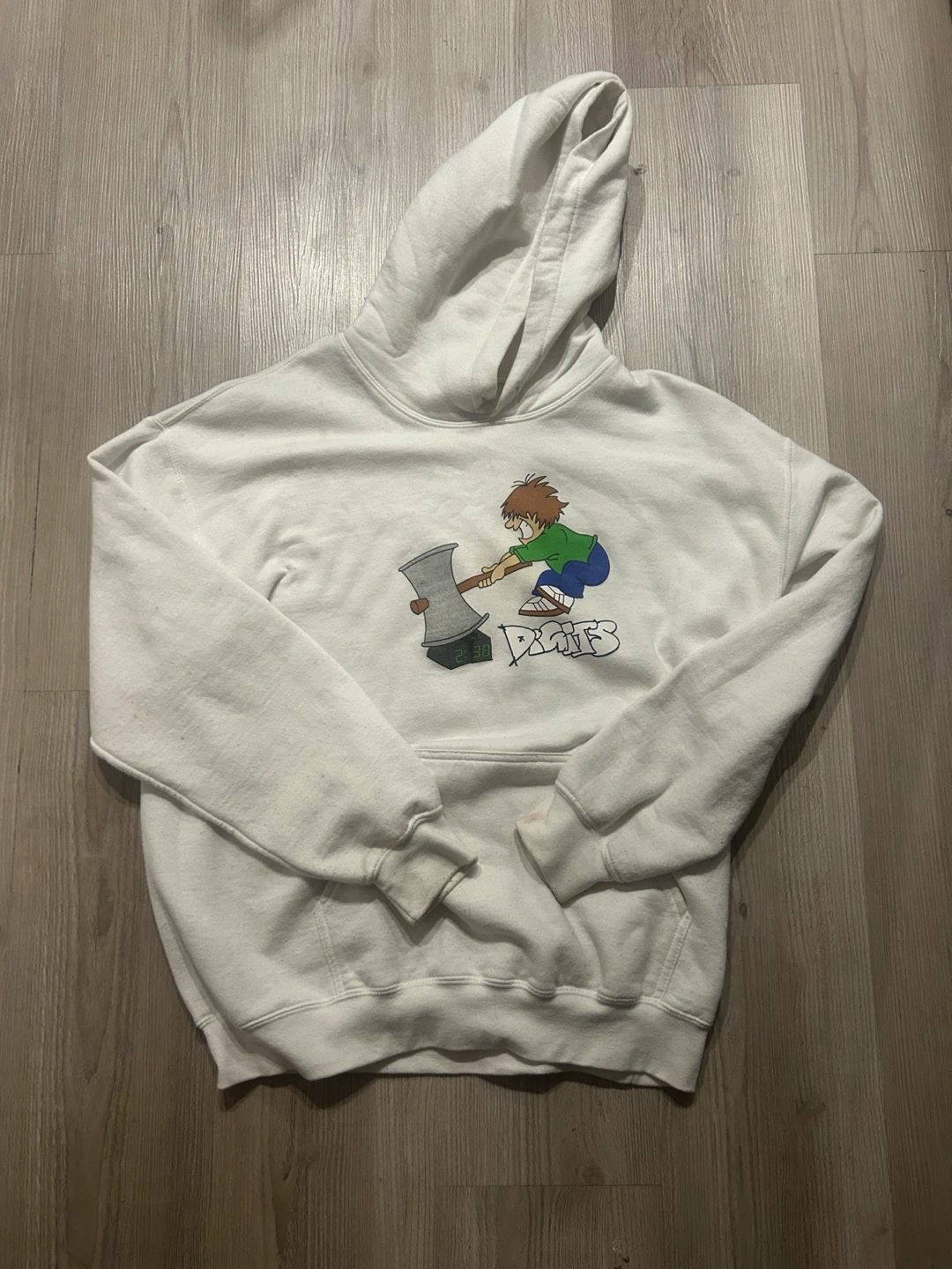 White Graphic Hoodie