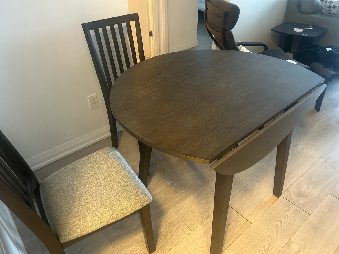 Drop Leaf Dining Table and Chairs Set - photo 3
