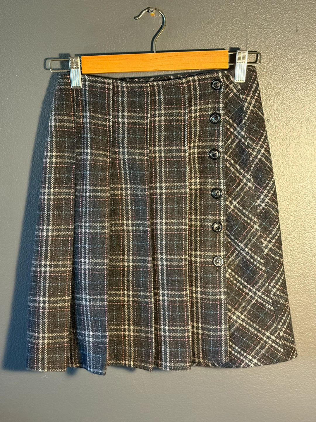 Sill Plaid Pleated Mini Skirt