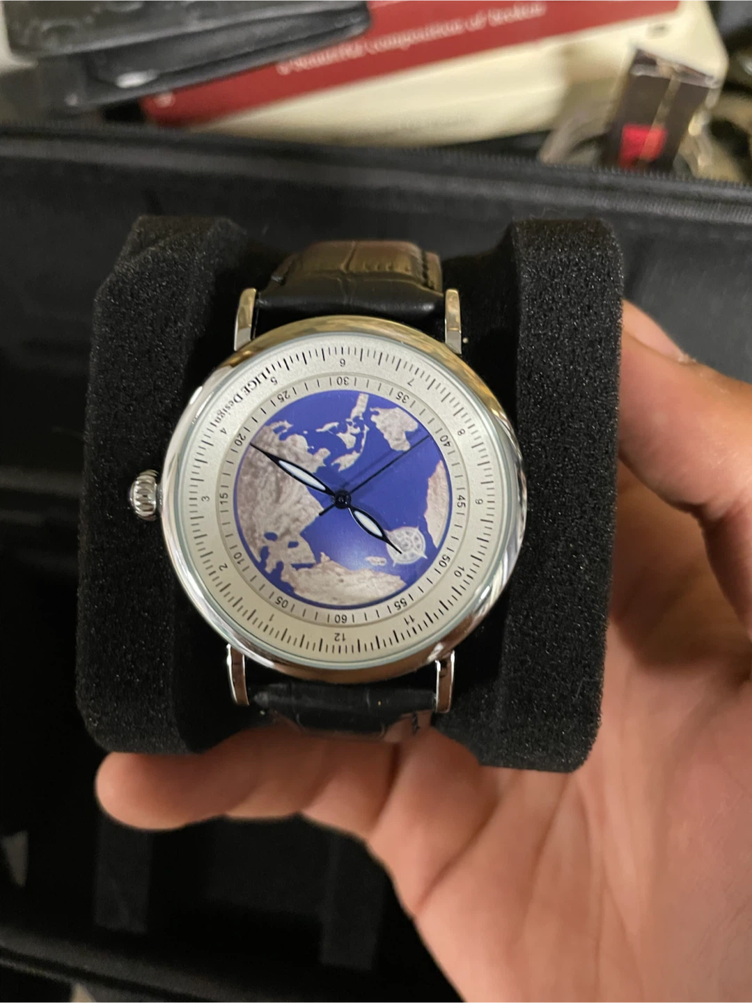 Watch with Globe Face