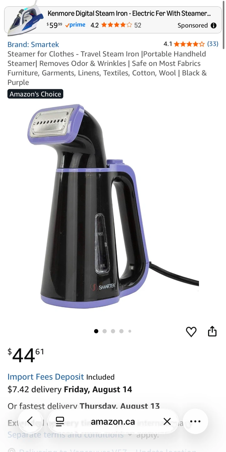 Travel handheld steamer - photo 4