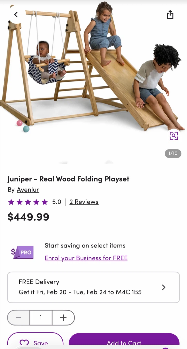 Avenlur Juniper Real Wood Folding Playset - photo 2