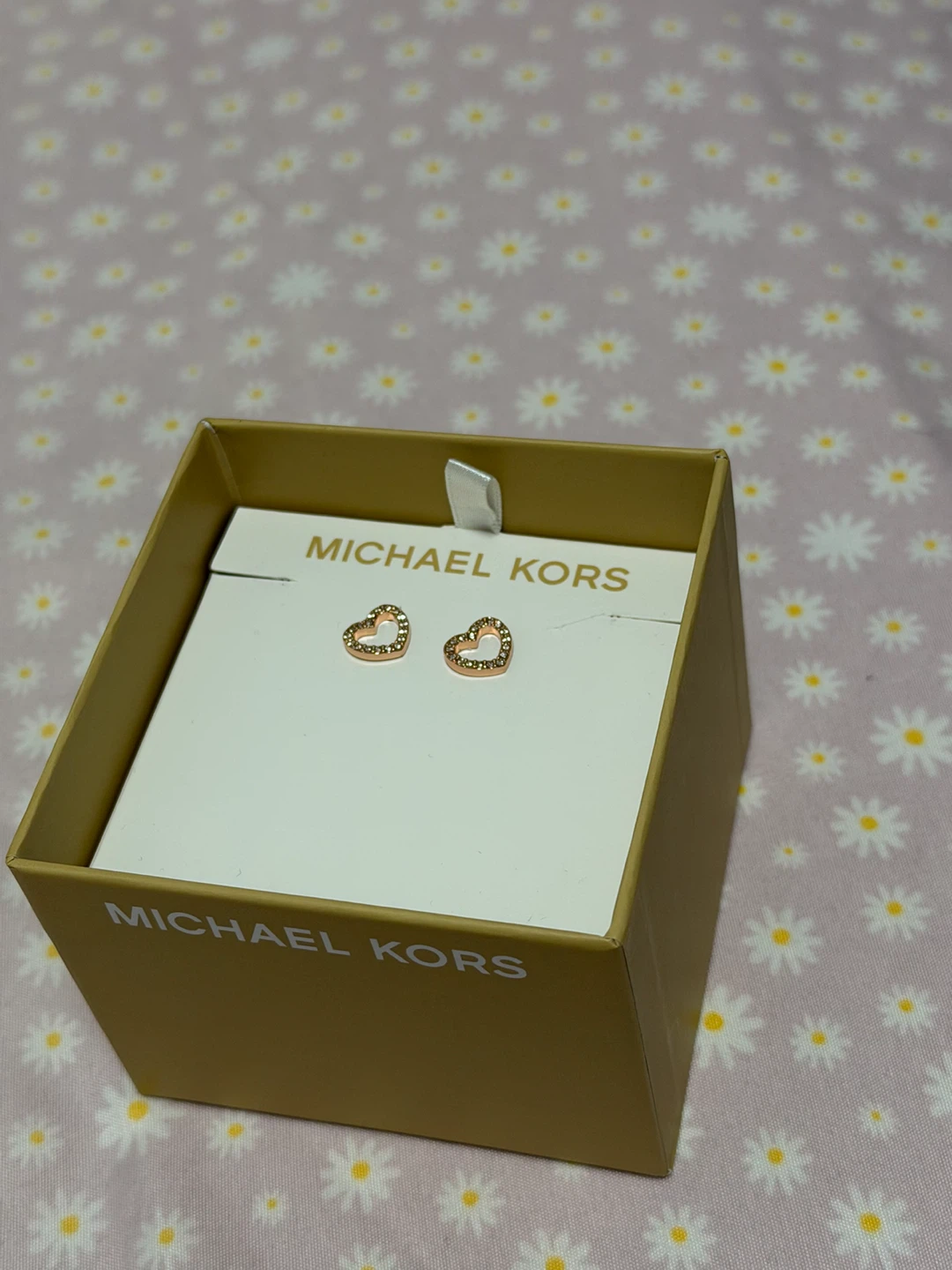 Michael Kors Rose Gold Heart Stud Earrings